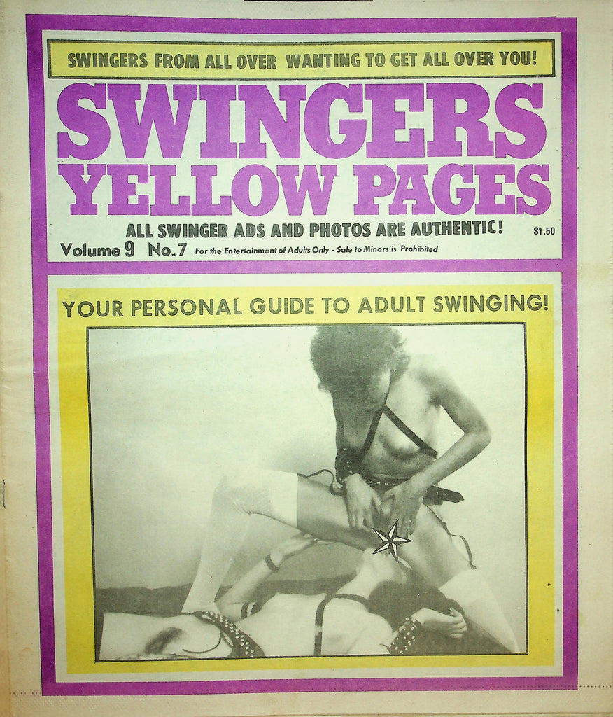 Swingers Yellow Pages Adult Contact Newspaper  vol.9 #7  1980's     090726lmp-GSC