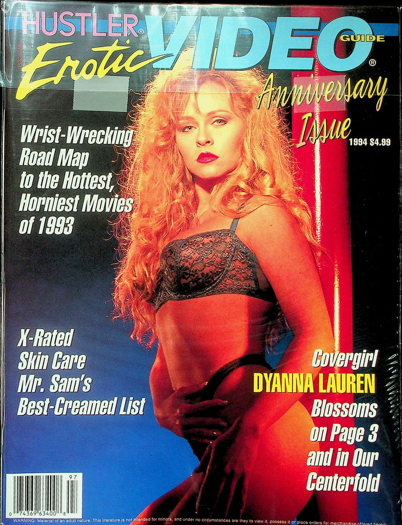 Hustler Erotic Video Guide Magazine  Covergirl Dyanna Lauren   1994 Anniversary Issue   010826lmp