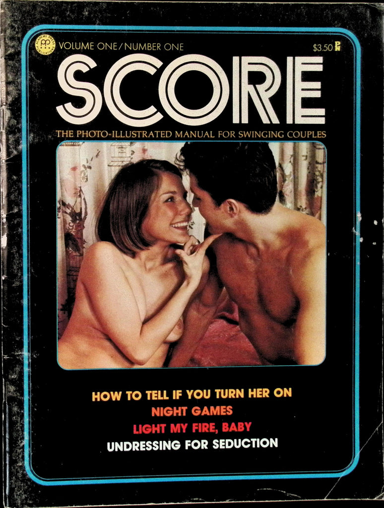 Score Vol 1 #1 Photo Illustrated Magazine for Swinging Couples 1974 Black and White Sex Photography 060926AMP