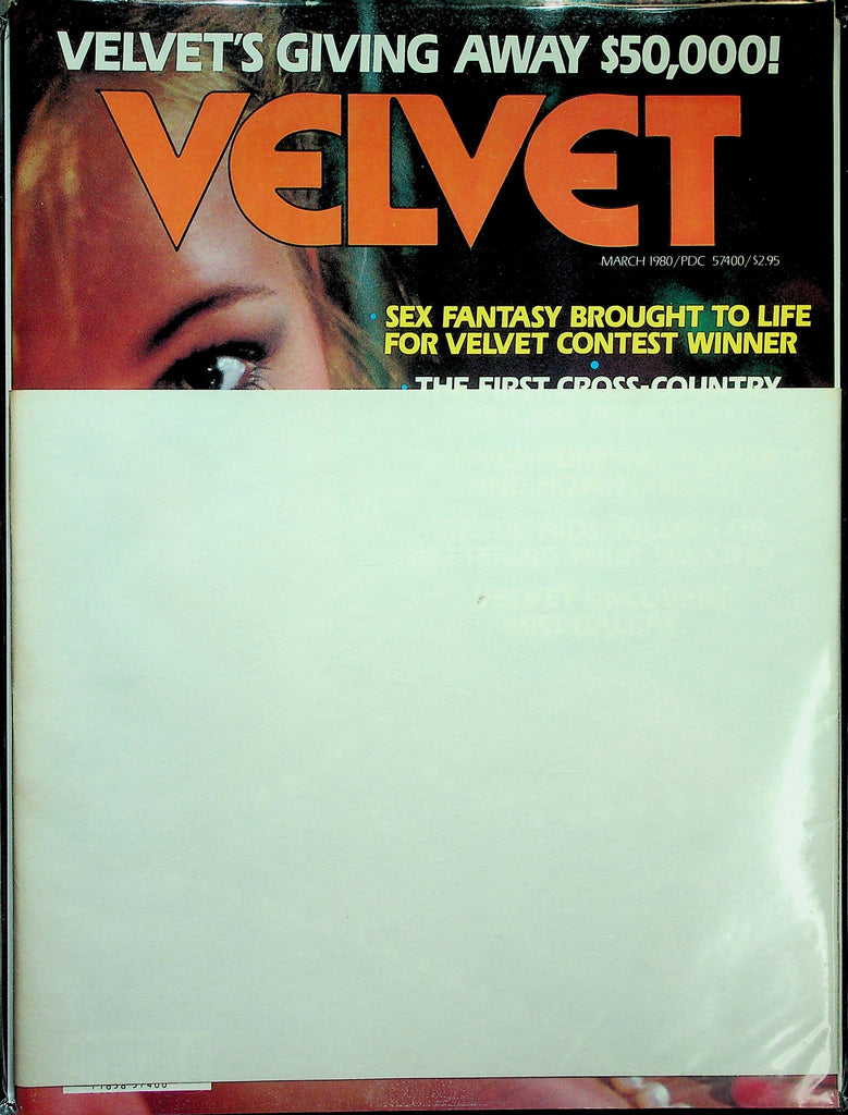 Velvet Magazine   Covergirl Candice    March 1980  New   010126lmp