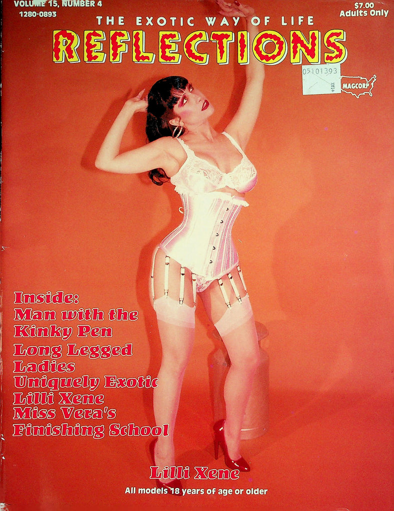 Reflections Fetish Magazine Covergirl Lilli Xene / Miss Vera's Finishing School  vol.15 #4 1993 Magcorp    030626lmp