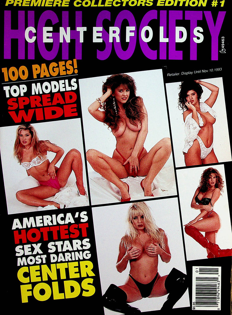 High Society Centerfolds Magazine  Racquel Darrian / Ashlyn Gere  #1  1993      060523lm-p