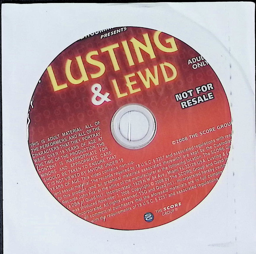 Lusting & Lewd 2008 Adult DVD Newcummers / Score Group 121725AKDVD-D24