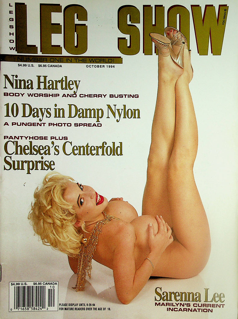 Leg Show Magazine  Covergirl Sarenna Lee  / Nina Hartley  October 1994  021324lm-p