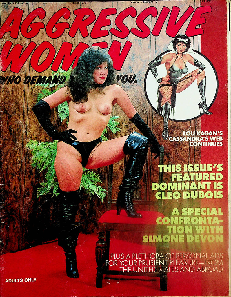 Aggressive Woman  Who Demand To Meet You Fetish Contact Magazine   Cleo Dubois  vol.5 #12  1988        092824lm-p