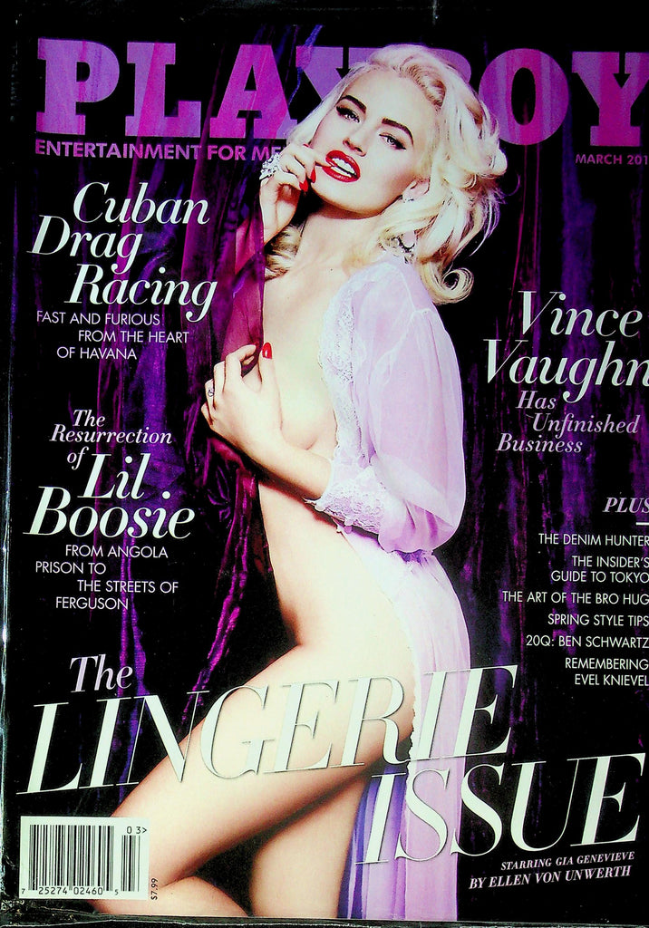 Playboy Magazine The Lingerie Issue Ft. Vince Vaughn March 2015 090925RP-