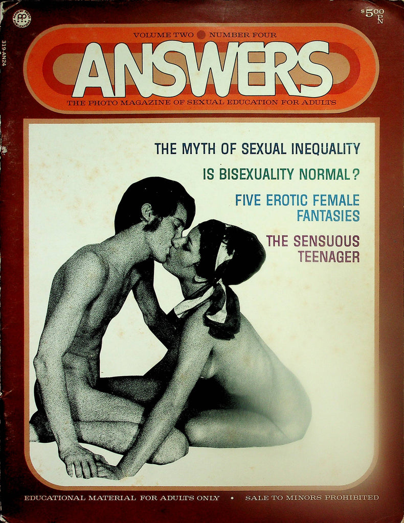 Answers Educational Adult Magazine  Myth Of Sexual Inequality / The Sensuous Teenager  vol.2 #4  1972   102225lm-p