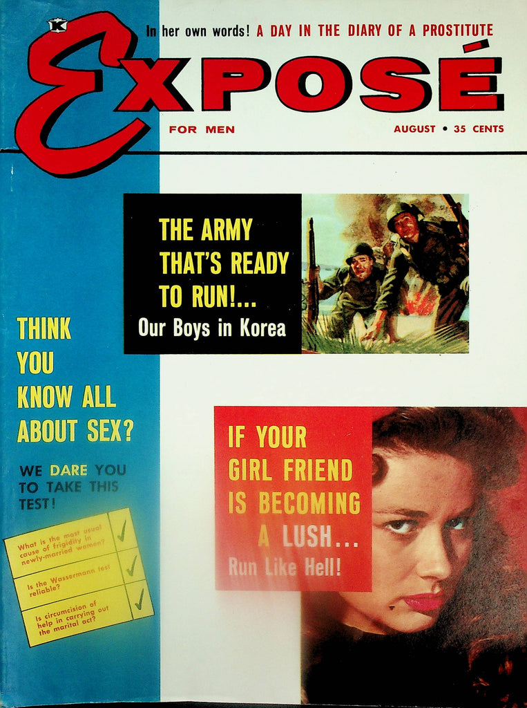 Expose' Vintage Magazine The Army That's Ready To Run! / Sex Test   August 1960  080925lm-p2