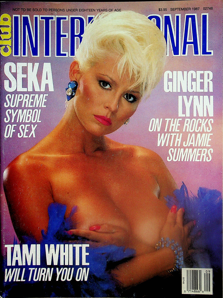 Club International Magazine  Seka Supreme Symbol Of Sex / Ginger Lynn & Jamie Summers  September 1987    062824lm-p2