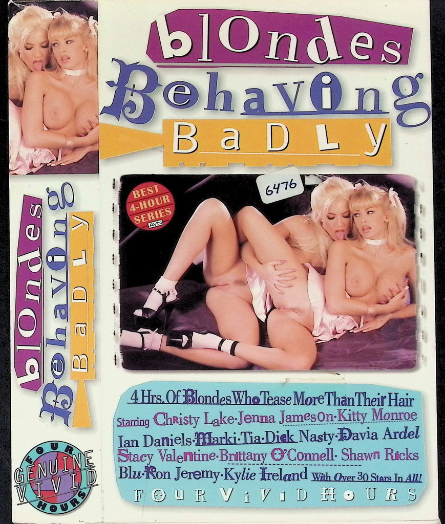 Blondes Behaving Badly with Christy Lake Jenna Jameson Kitty Monroe 4 Hour Adult VHS Genuine Vivid 051826AKVHS