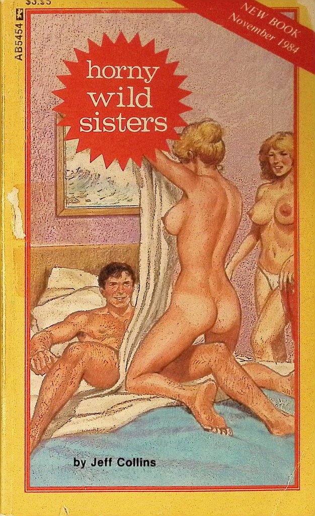 Horny Wild Sisters by Jeff Collins AB5454 1984 Greenleaf Classics Adult Paperback Novel 071625AMP
