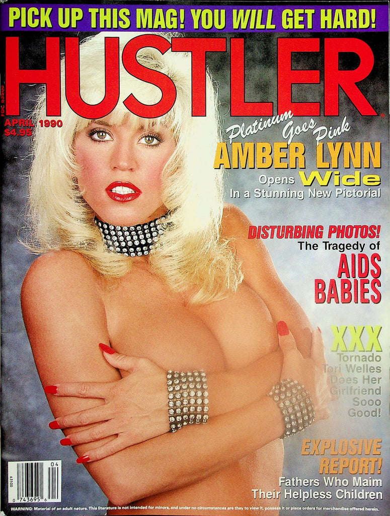 Hustler Magazine  Amber Lynn Opens Wide / Tori Welles  April 1990   050125lm-p