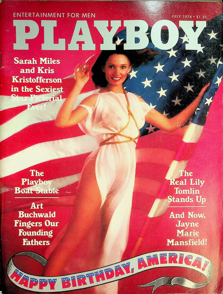 Playboy Magazine  Happy Birthday, America!   Jayne Marie Mansfield / Sarah Mile & Kris Kristofferson Sexiest Pictorial  July 1976     030626lmp