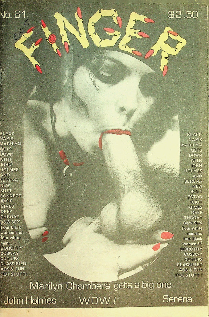 Finger Newspaper Magazine  Marilyn Chambers, John Holmes, Serena  #61  1980's    101226lmp-GSC