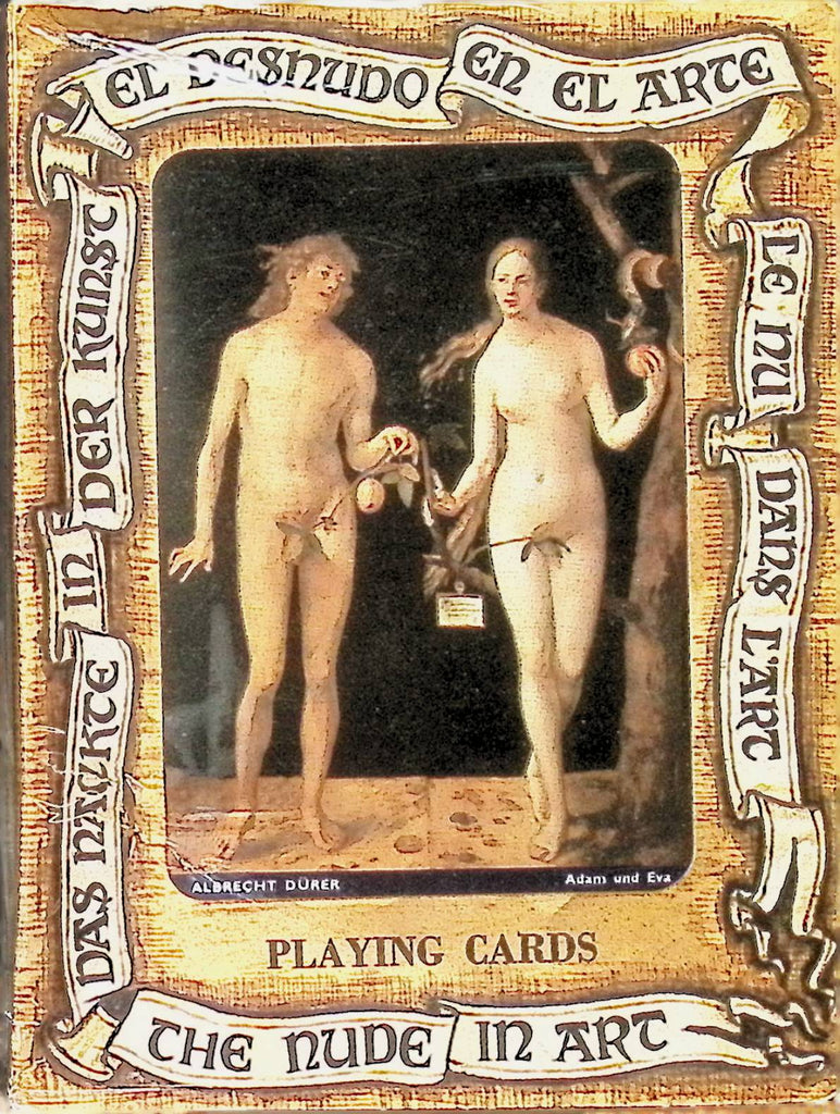 Furnier Vitoria Classic Art  1970s Nude Art Playing Cards Set Albrecht Durer Adam und Eva C35-073124AMP