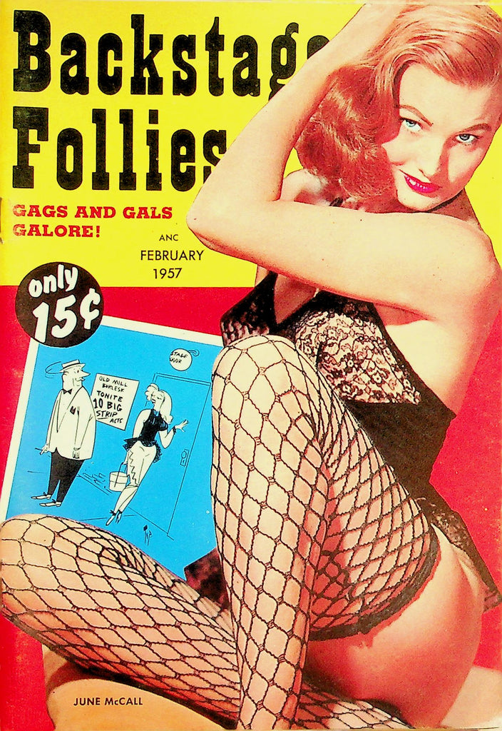 Backstage Follies Digest  Covergirl June McCall - Gags And Gals Galore!  February 1957   093026lmp-GSC