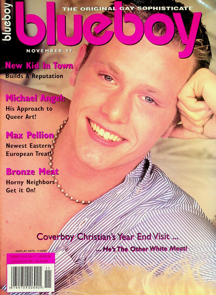 Blueboy Gay Magazine  Cover Guy Christian  November 1997   031326lmp