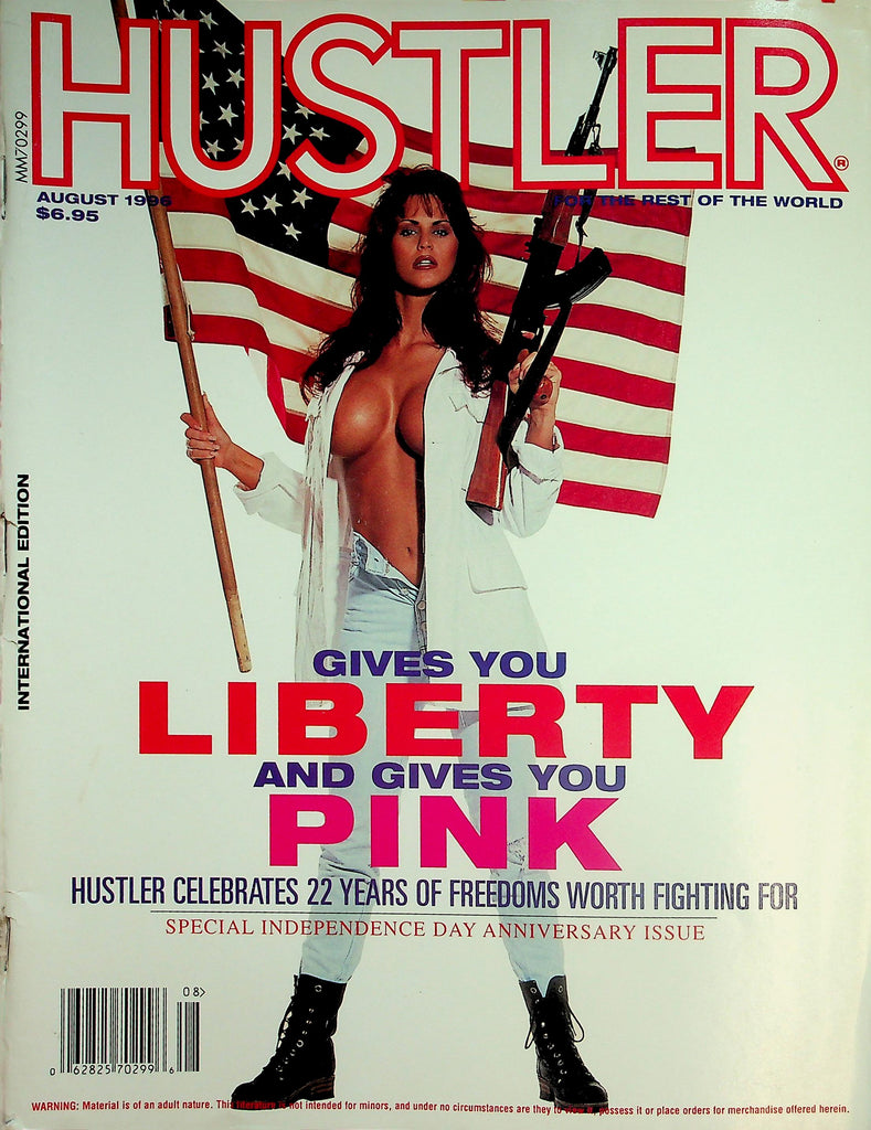 Hustler Magazine   Gives You Liberty And Gives You Pink  August 1996  Independence Day Anniversary Issue     040726lmp
