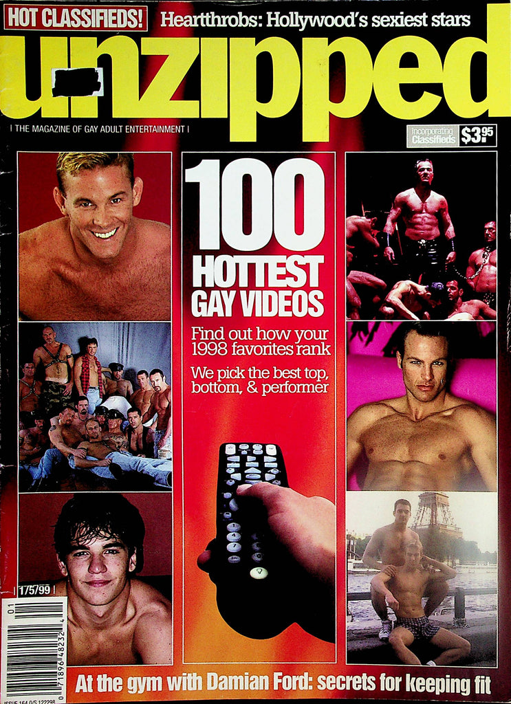 Unzipped Gay Magazine 100 Hottest Gay Videos  January 5, 1999    092224lm-p