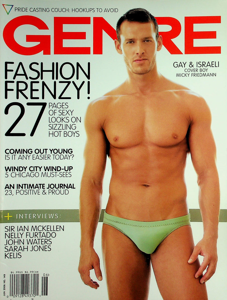 Genre Gay Interest Magazine  Gay & Israeli Cover Guy Micky Friedman  / Fashion Frenzy!    June 2006     042426lmp