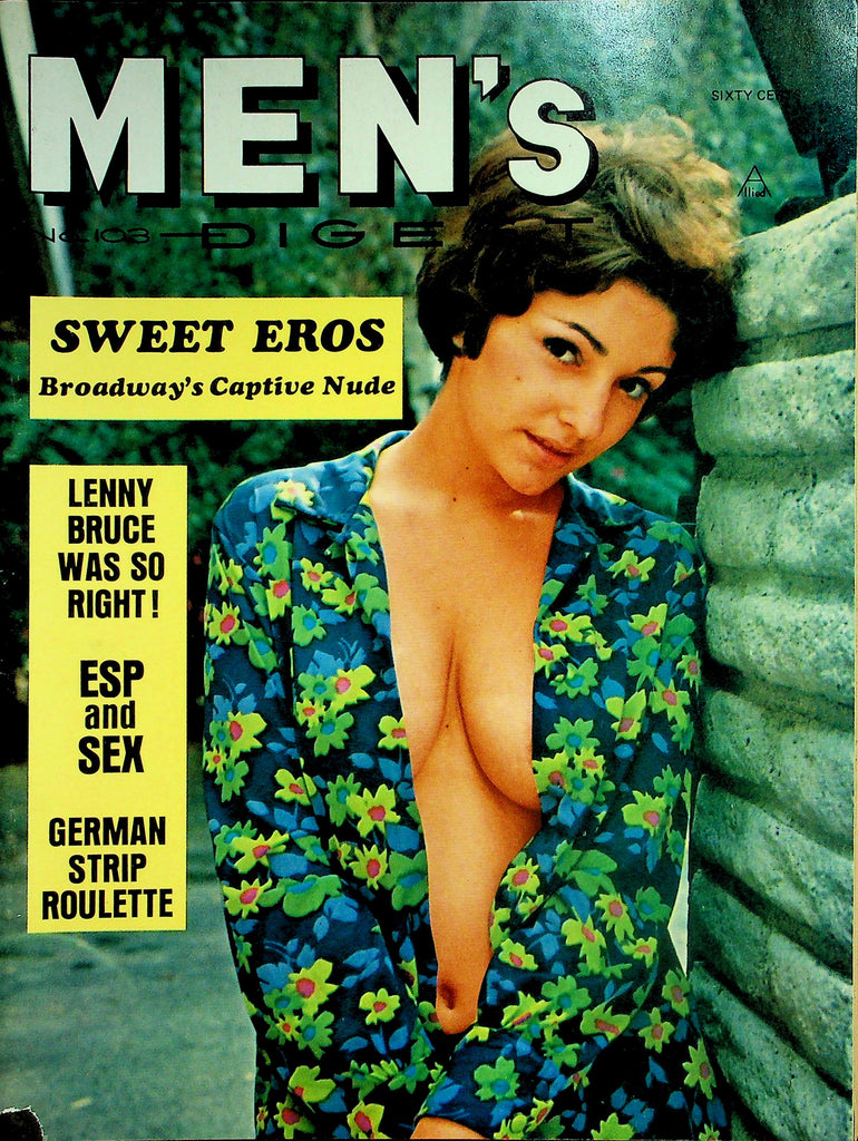 Men's Digest Magazine Covergirl Maria Lease / Sweet Eros Broadway's Captive Nude  #103 1969     020926lmp