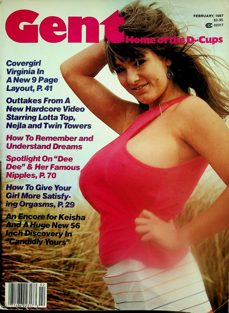 Gent Busty Magazine   Covergirl Virginia  / Lotta Top, Twin Towers  February 1987     120725lmp