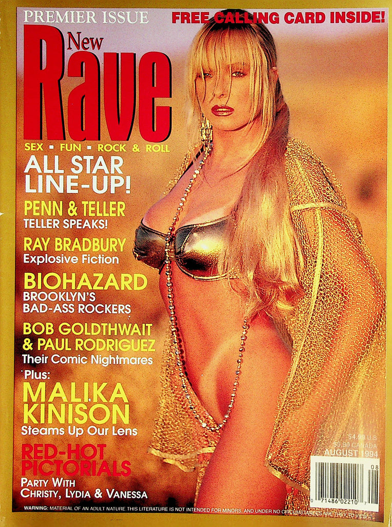 Rave Magazine  Malika Kinison / Penn & Teller -  Premier Issue  August 2004  012624lm-p2