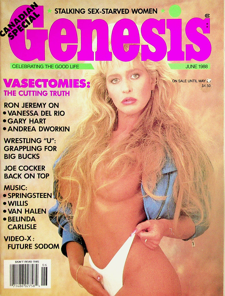 Genesis Magazine Canadian Special  Centerfold Girl Riva Rose, Vanessa Del Rio, Bruce Springsteen  June 1988    090224lm-p