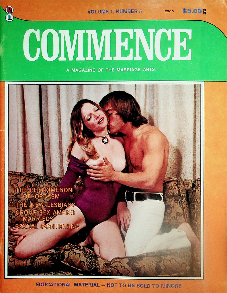 Commence Vintage Magazine  The Phenomenon Of The Orgasms / Sexual Positioning  vol.1 #5 1972     092025lm-p
