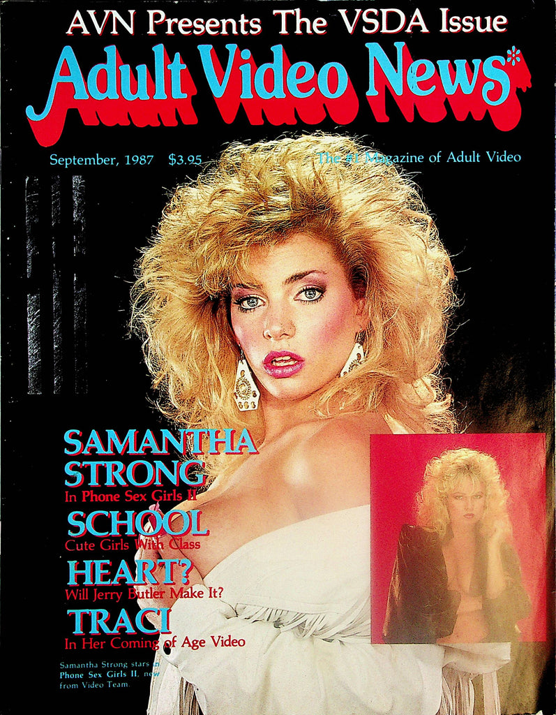 Adult Video News Magazine  Covergirl Samantha Strong  September 1987   070324lm-p