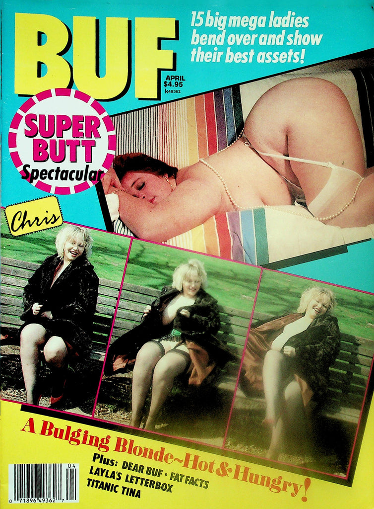 BUF Magazine  Super Butt Spectacular - Bulging Blonde, Hot & Hungry  April 1989     121625lmp