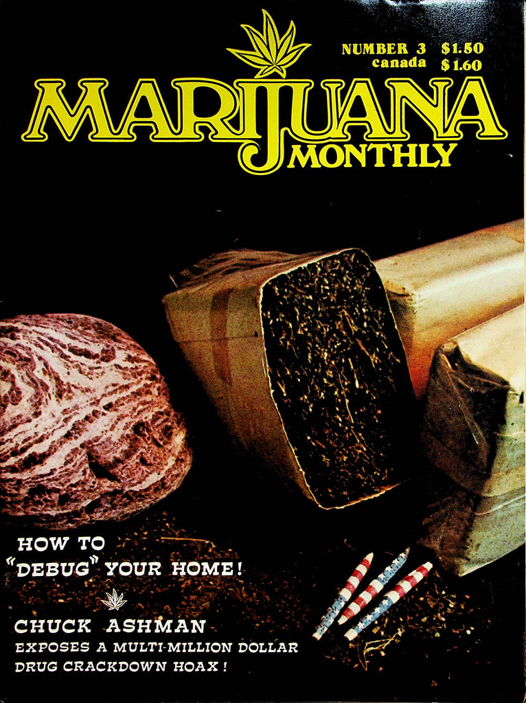 Marijuana Monthly Magazine  Chuck Ashman Exposes A Multi-Million Dollar Drug Crackdown Hoax #3 1976   082123lm-p