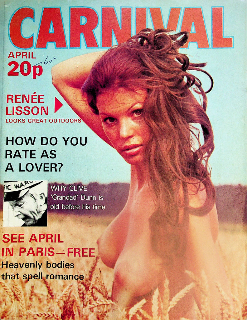 Carnival Adult Magazine  Covergirl Renee Lisson  April 1971      072624lm-p2