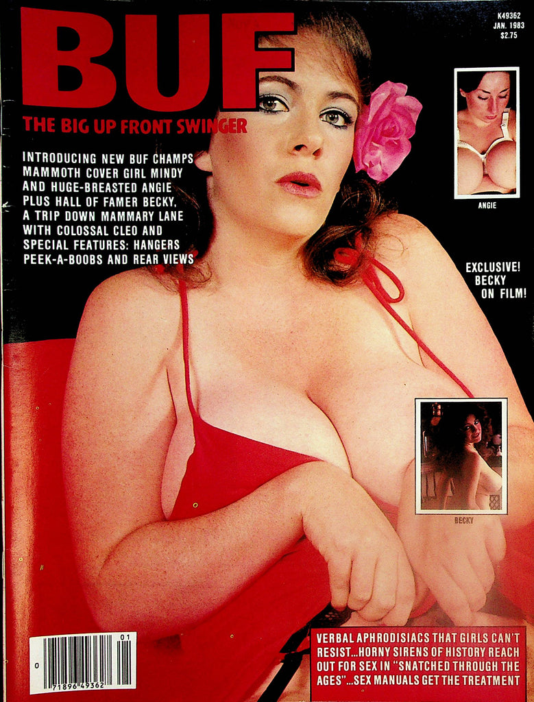 Gem Busty Magazine   Cover and Centerfold Girl Mindy January 1983   061224lm-p