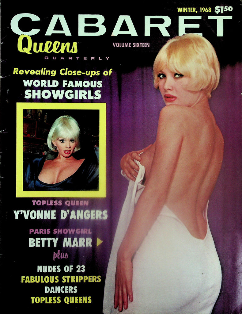 Cabaret Queens Magazine  Cover: Paris Showgirl Betty Marr   Winter 1968     111625lm-p