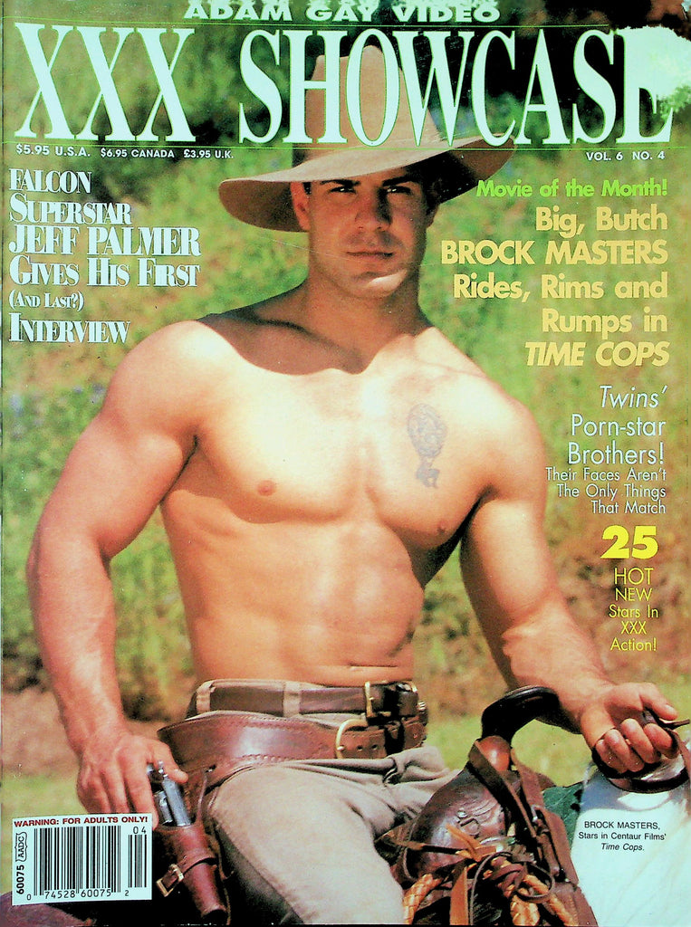 Adam Gay Video XXX Showcase Magazine  Cover Guy Brock Masters  vol.6 #4  October 1998   011026lmp