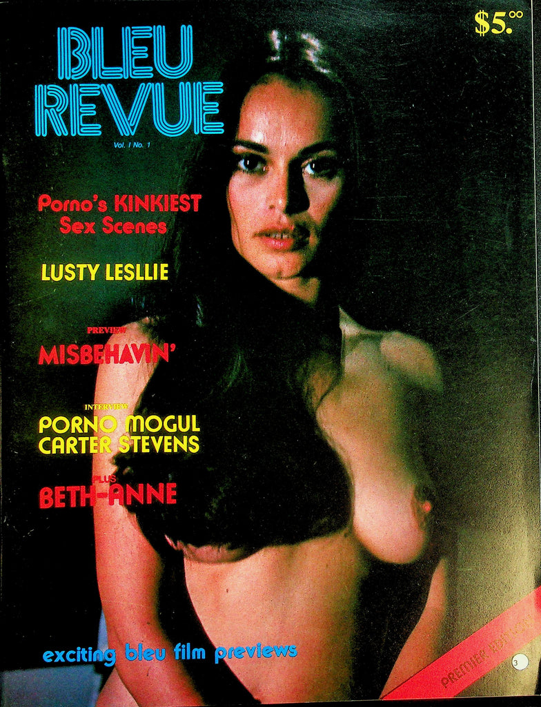 Bleu Revue Magazine  Premier Edition!  Lusty Lesllie Bovee  #1  1980's    091226lmp-GSC