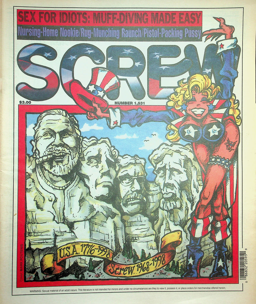 Screw Newspaper  USA 1976- 1998   Screw 1968- 1998    #1531  July 6, 1998      010526lmp