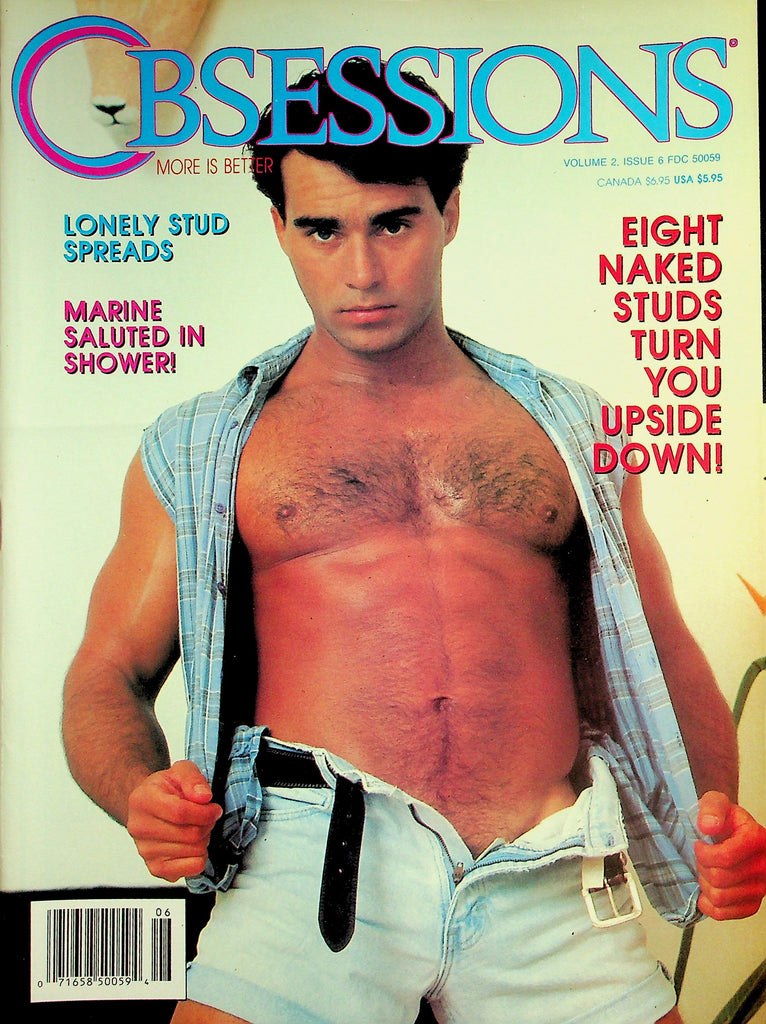 Obsessions Gay Magazine  Cover Guy Phil Bradley  vol.2 #6 June 1993    041726lmp