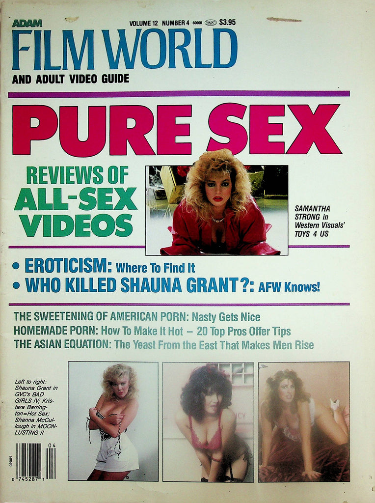 Adam Film World Magazine  Samantha Strong, Shauna Grant  vol.12 #4  1988   071425lm-p