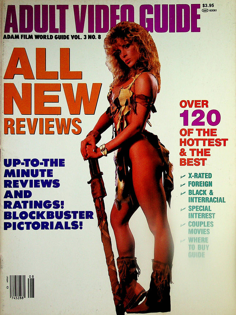 Adam Film World Adult Video Guide  Magazine  Covergirl Barbra Dare /  Porsche Lynn & More!  vol.3 #8  1987   022125lm-p2