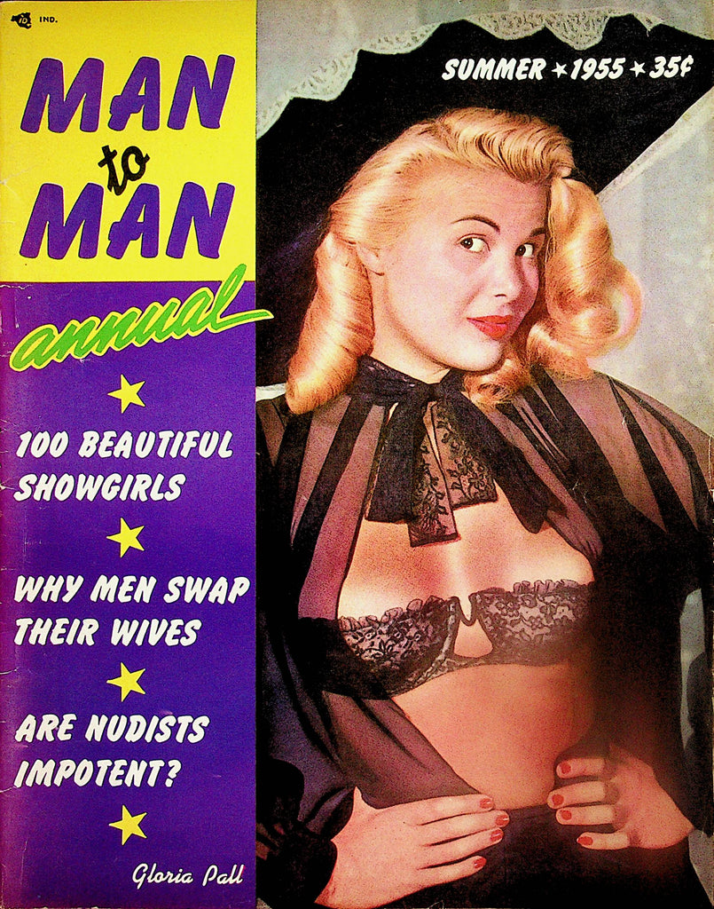 Man To Man Annual Magazine  Covergirl Gloria Pall / 100 Beautiful Showgirls  Summer 1955   041124lm-p