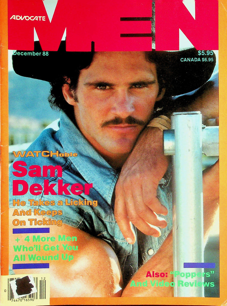 Advocate Men Gay Magazine  Cover Guy Sam Dekker   December 1988      041726lmp