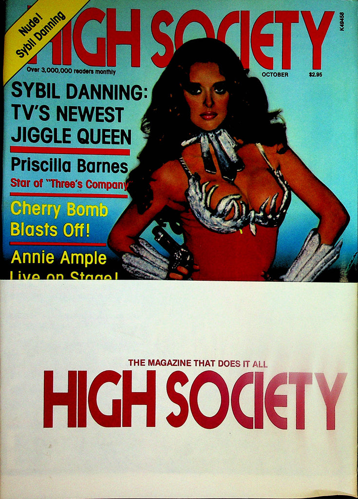 High Society Magazine   Sybil Danning / Cherry Bomb / Annie Ample  October  1981  010224lm-p2