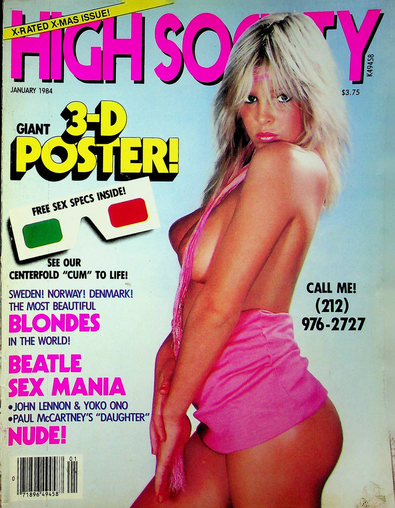 High Society Magazine Christmas Special & Dee Dee & Elsa January 1984 062123RP2