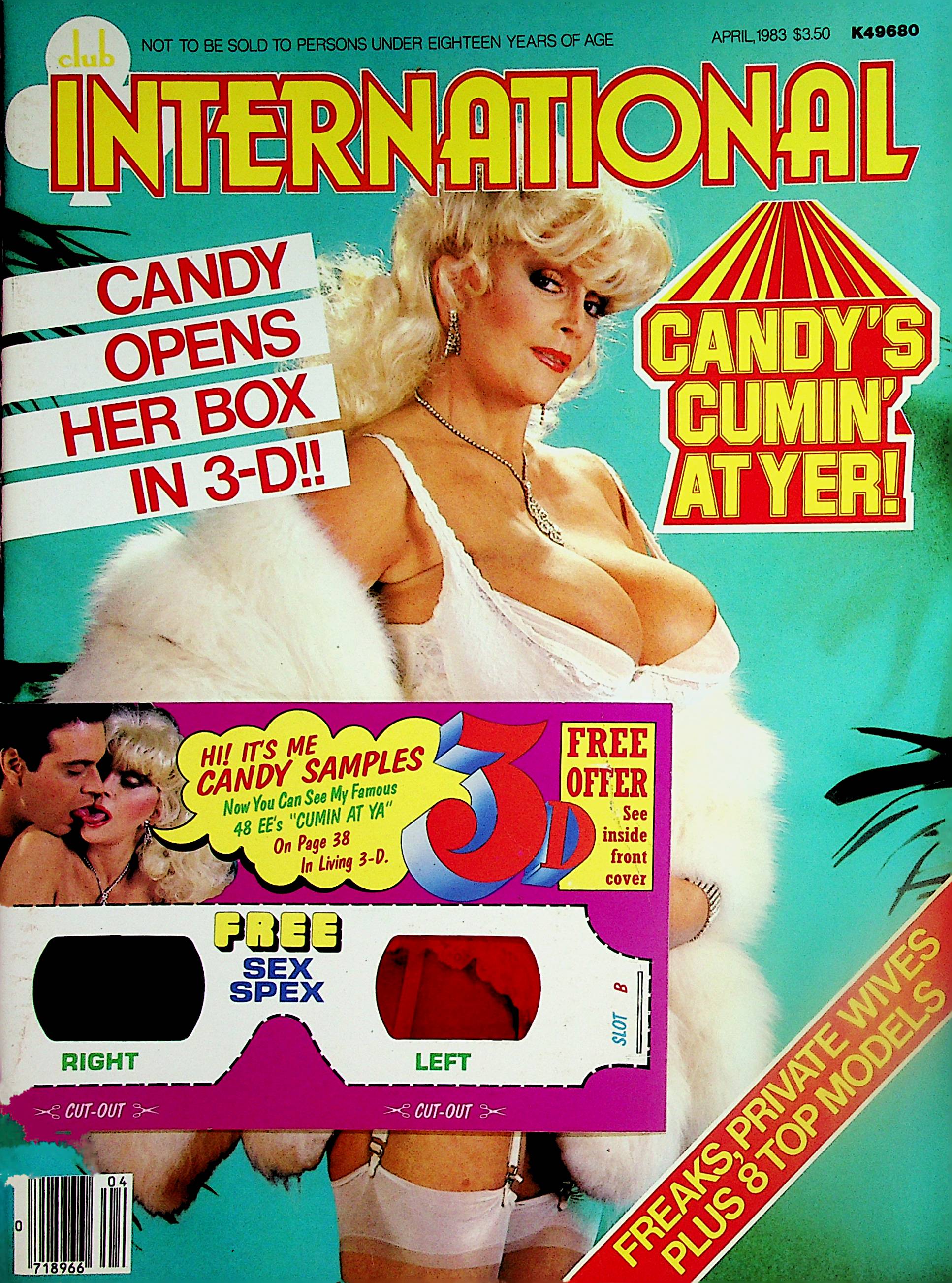 Candy Samples Porn Magazine - Club International Magazine Candy Samples Opens Her Box IN 3-D! April â€“ Mr- Magazine