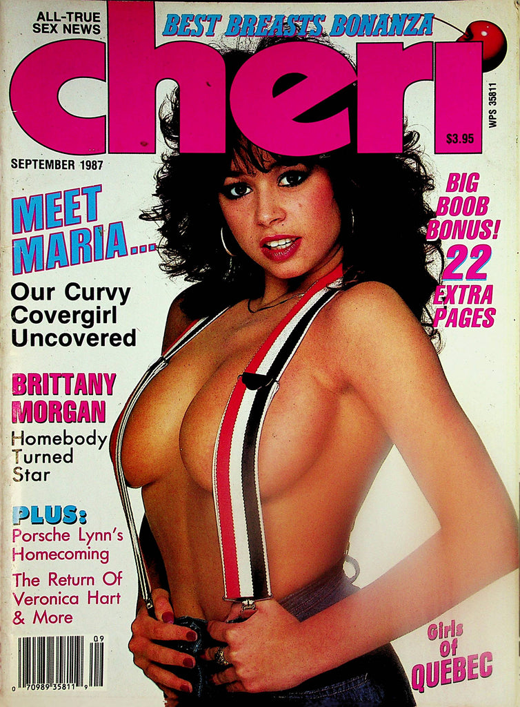 Cheri Magazine  Covergirl Maria Whittaker / Brittany Morgan/ Porsche Lynn   September 1987     032524lm-p