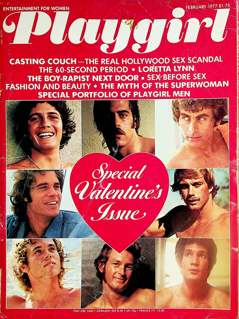 Playgirl Magazine Special Valentine's Issue / Special Portfolio Of Playgirl Men   February 1977       122323lm-p