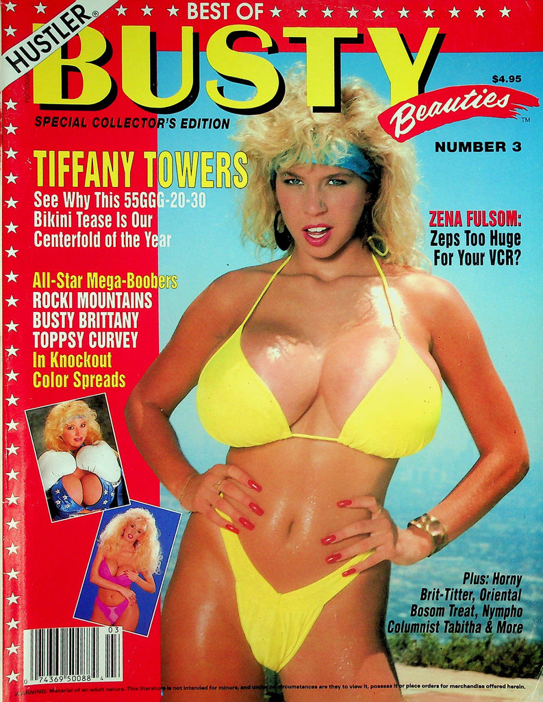 Best Of Hustler Busty Beauties Magazine Covergirl Tiffany Towers/ Busty Brittany, Topsy Curvey and More! #3 1990's Collector Edition    072926lmp-GSC