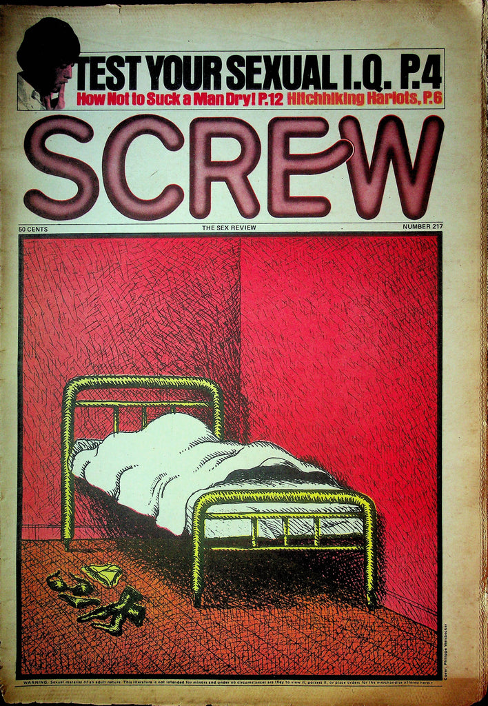 Screw Men's Newspaper Test Your Sexual I.Q. No.217 April 30 1973 061124OSRP